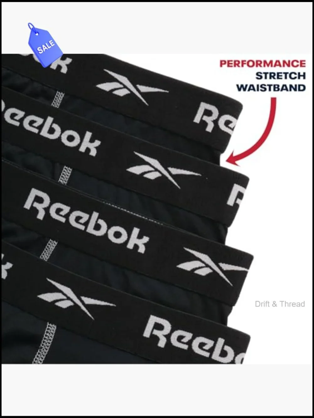 Mens 4-Pack Athletic Boxer Briefs 6 Inseam Moisture Wicking Tag Free